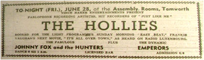 28/06/63 : The Hollies (Parlophone recording artists "Just Like Me") at the Assembly Rooms