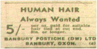 16/07/65 - Tamworth Herald - Advertisement  - Human Hair Always Wanted