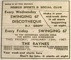 28/01/67 - Sounds of Midnite City. The Roscoe Brown Combo Soul Discotheque With H - Plus Go-go Dancers. Assembly Rooms