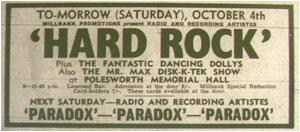 04/10/69 - Hard Rock, Plus The Mr. Max Disk-K-Tek Show, Polesworth Memorial Hall 