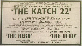 24/03/69 - The Katch 22 plus The Herd , Dave Freeman Disk-K-Tek
