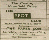 26/01/69 - The Paper Sun, The Spot Club