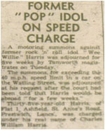 FORMER “POP” IDOL ON SPEED CHARGE