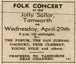 29/04/70 - Folk Concert, Jolly Sailor