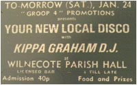24/01/76 - “Group 4” Promotions - Your New Local Disco, Kippa Graham DJ, Wilnecote Parish Hall