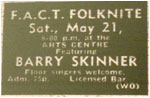 21/05/77 - FACT Folk Nite - Barry Skinner