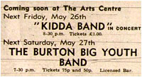 26/05/78 - Kidda Band, Tamworth Arts Centre