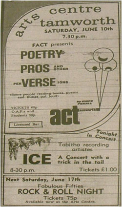 09/06/78 - ICE, Tamworth Arts Centre