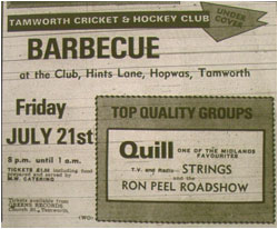 21/07/78 - Quill, Tamworth Cricket and Hockey Club, Chicken Barbecue