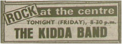 01/12/78 - The Kidda Band, Tamworth Arts Centre