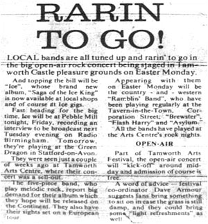 16/04/79 Arts Festival Castle Grounds Ice, Brewster, Ramblin’ Band, Flash Harry, Asylum