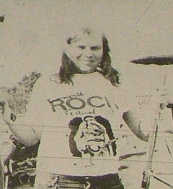 The 1986 Rock festival t-shirt as modelled by Mike Fleming
