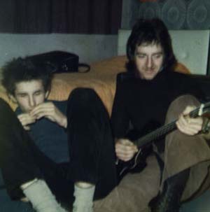 Vince Watts (Guitar) and Sam Norchi (Bass Guitar) founder members of The Reliants in Vince's bedroom (1977)