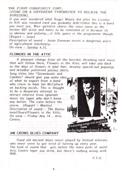 Tamworth Rock Festival : 1989 : Programme 